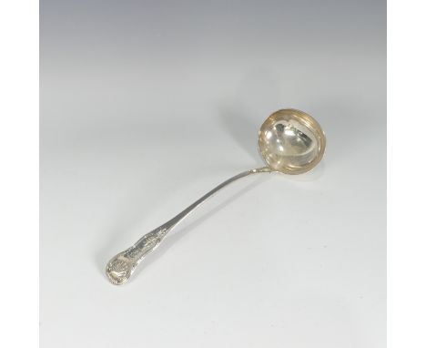 A George IV Scottish silver Soup Ladle, by&nbsp;Andrew Wilkie (also with Js.H makers mark), hallmarked Edinburgh 1825, Kings 