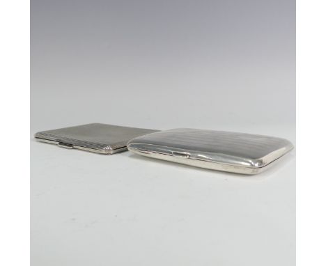 A George VI silver Cigarette Case, by&nbsp;Walker &amp; Hall, hallmarked Birmingham 1940, of hinged rectangular form with eng