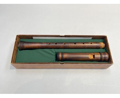 A Paetzold by Kunath Renaissance tenor recorder, standard pitch, boxed