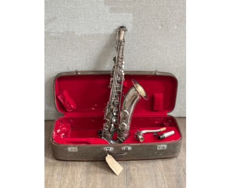 A Lark tenor saxophone, plated, M4022, cased