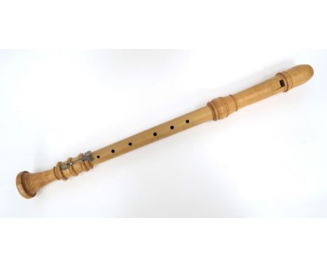 A John Willman Baroque tenor recorder in wood, serial number JW274