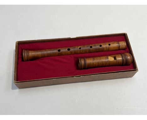A Paetzold by Kunath Renaissance treble recorder, standard pitch, boxed
