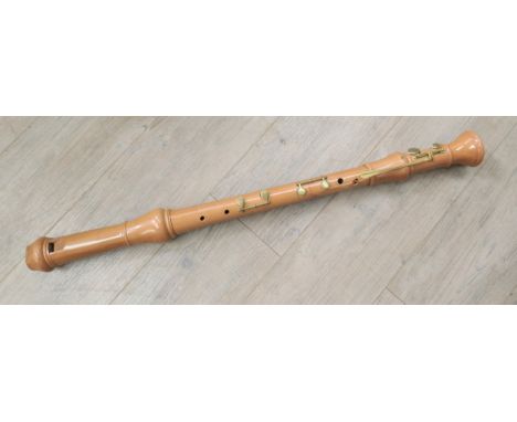 A Roessler Baroque bass recorder 