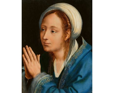  QUINTEN MASSYSBetende Maria Öl auf Holz. 44 x 33,5 cm.ProvenienzKunsthandel P. De Boer, Amsterdam. – 547. Lempertz-Auktion, 