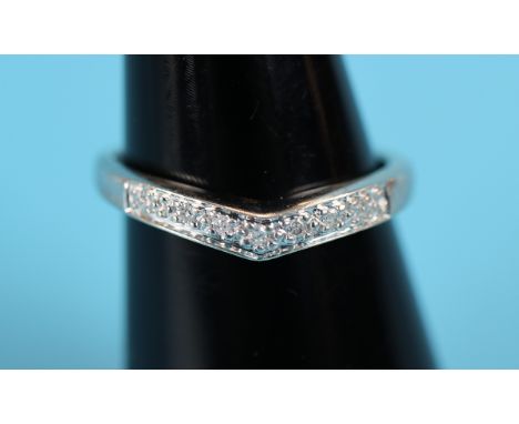 White gold diamond set ring