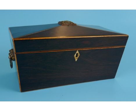Rosewood tea caddy