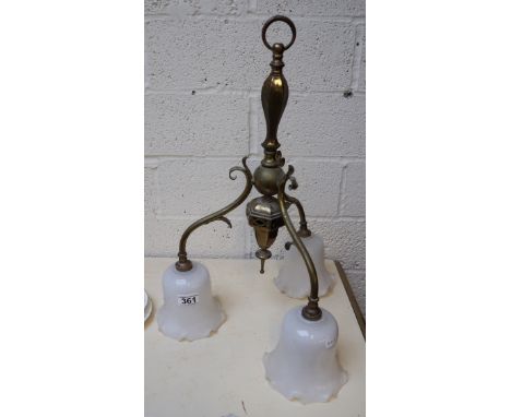 Brass hanging light fitting