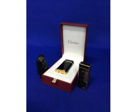 LOT OF LIGHTERS TO INCLUDE CARTIER, DUNHILL, ZIPPO AND NOVELTY GORILLA LIGHTER (7)