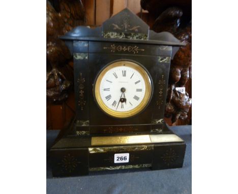 Slate mantel clock 