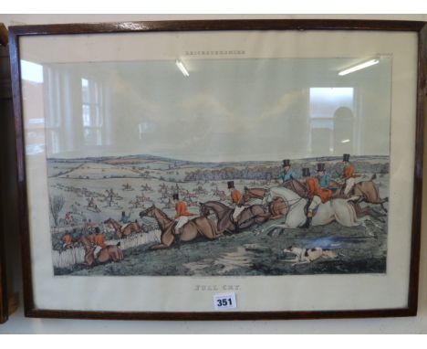 Set 4 hunting prints: Leicestershire - H Allen