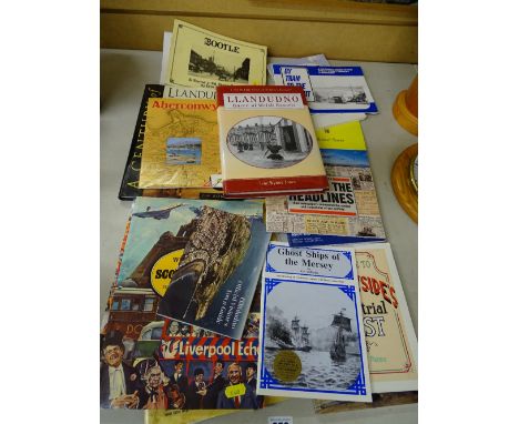 Collection of visitor's books and guides for Liverpool and Merseyside, Llandudno and an Everton official matchday programme, 