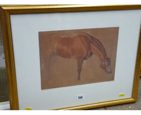SIR EDWIN LANDSEER framed print - titled 'Study of a Horse'