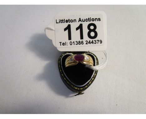 Ruby and diamond ring