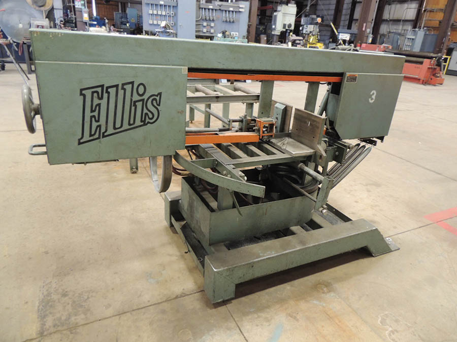ELLIS MODEL 4000, MITRE HORIZONTAL METAL CUTTING BAND SAW, S/N 40127054