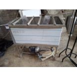 200 Litre Twin Head Cask Washer with Lowara Pump. This lot forms part of composite lot 25 which ends