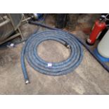 Various Hoses and connectors to include; RJT 1 1/2" Fitting - 10m; 1" RJT to 1 1/2" Tri-Clamp; 1 1/2