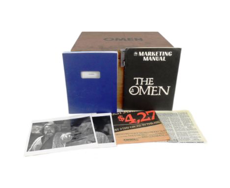 The Omen (1976 Supernatural Horror) - an original production used wooden box, with various original production material withi