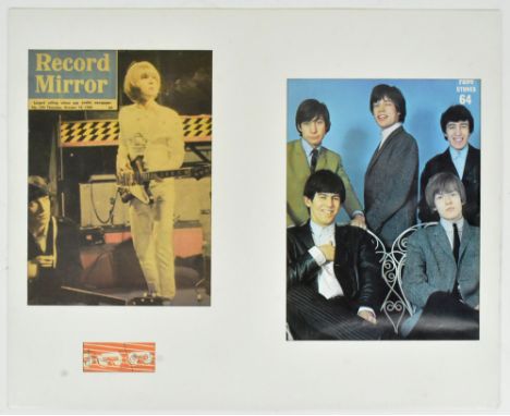 The Rolling Stones - Brian Jones (1942-1969) - autograph in black ink on a clipping cut from a 45rpm single cover. Undedicate