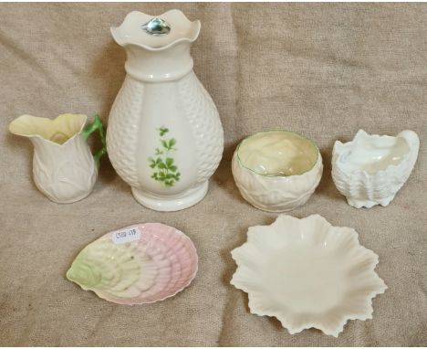 Irish Belleek, Royal Worcester shell, Coalport porcelain shells etc.