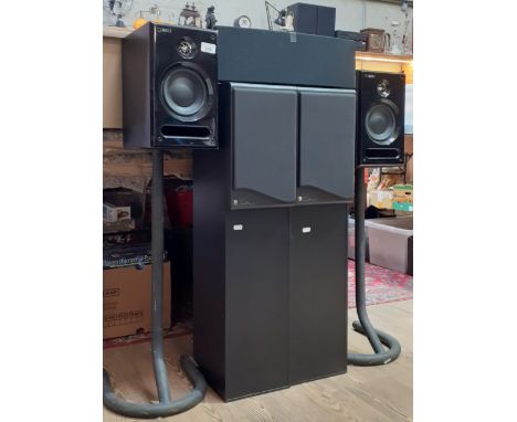 A Keff speaker system.Model 80c SP3236, small speakers SP3652, large speakers SP3227.Codition:- General wear through age and 