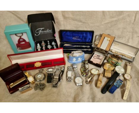 A collection of 19 watches to include Bulova, Emporio Armani, Rotary, Accurist, Certina, Radley, etc, a pocket watch, 5 vinta