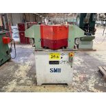 45° pneumatic cutting machine with two heads, brand LOBO MACHINERY, without model, without series.