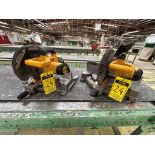 2 DEWALT saws, model DWS713, 69430 series, 120 V, 5000 RPM / model DW713-B3, 23093 series, 120 V, 5