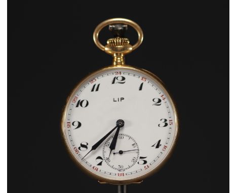 LIP - 18k gold pocket watch, "Grands prix, Hors concours, 200 medailles d'or, Premier prix de reglage", for a total weight of