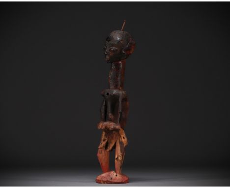 Large male Lulua or Bakwa-Luntu figure. Luluwa ritual statues are extremely rare. This example is exceptional for its size an