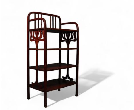 Joseph HOFFMANN (attr. to) - Small Art Nouveau mahogany shelf, circa 1900. - Weight: 23.00 kg - Shipping unavailable - Region