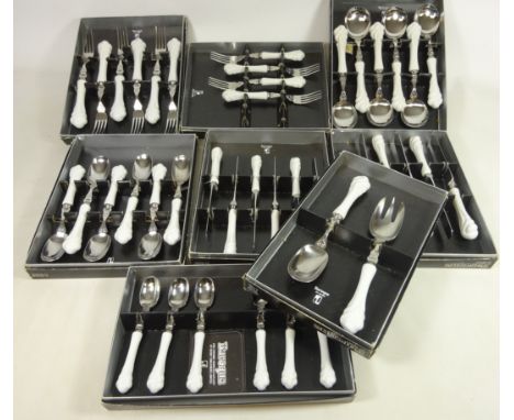 Eight sets of Denby Baroque ceramic handled cutlery, in original boxes, missing one knife and two forks    Condition Report  