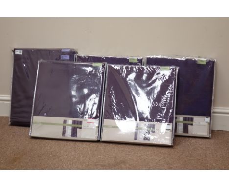 Five Marks & Spencer Home purple curtains, each curtain - W229cm x 137cm - new unused   Condition Report   Click here for fur