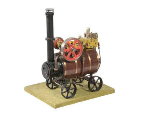  A well engineered scratch built model of a portable live steam engine, built by the Late Mr Len Braitch of Maidenhead of tra