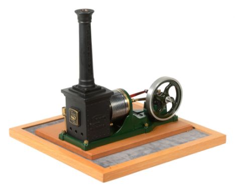  A Cotswold Heritage model of Fury a horizontal Stirling Cycle hot air engine, being gas fired with ceramic burner, gas stora