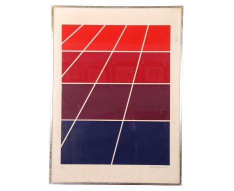Peter Hedegaard (Danish,1929-2008), Geometric abstract, lithograph, numbered 6/30, signed and dated '72 in pencil, 55x76cm, f