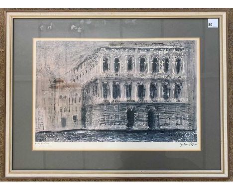 John Piper (1903-1992), 'Palazo Pesaro', offset lithograph, circa 1983, printed by W.S Cowell Ltd, signed in pencil to lower 