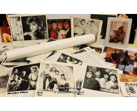Bucks Fizz: 1980'S Pop Group Memorabilia To Include Five Signed Promotional Photos, Fan Club Letters, News Paper And Magazine