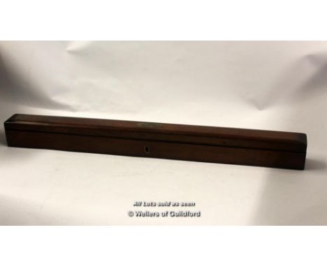 *Vintage P. L. Weatherhead Set Of Five Boxwood Scale Rulers In Nice Mahogany Box- (Lot Subject To VAT) [LQD106]