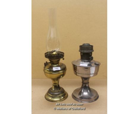 *Vintage Duplex Lamp  Funnel Works &amp; Aladdin Oil Lamp Base A/F Spares Or Repair - (Lot Subject To VAT) [LQD108]