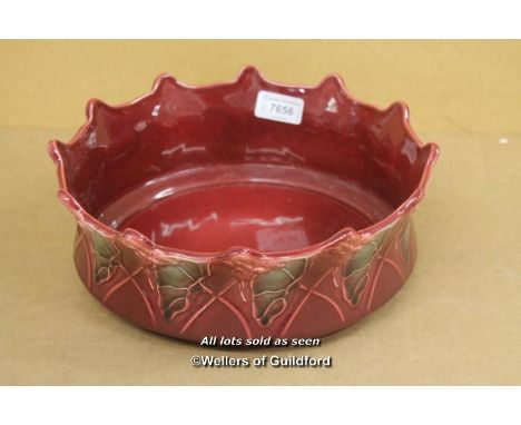 *RARE LARGE ART NOUVEAU BLAKENEY POTTERY CERAMIC FRUIT BOWL PLANTER DISH POT (LOT SUBJECT TO VAT) [LQD114]