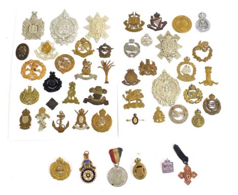 A Collection of Thirty Nine Second World War and Later British Cap and Collar Badges, including an Edward VIII Royal Engineer