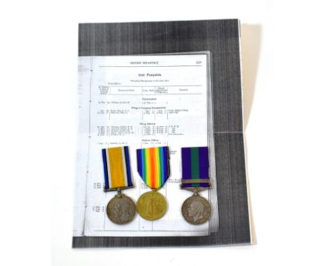 A First World War Pair, of British War Medal and Victory Medal, and General Service Medal 1918-62, with clasp S.PERSIA, award