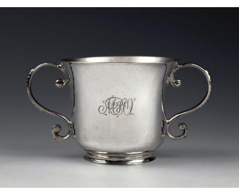 An 18th century Channel Islands silver christening cup, maker's mark GH struck once below rim (Guillaume Henry, Guernsey c.17