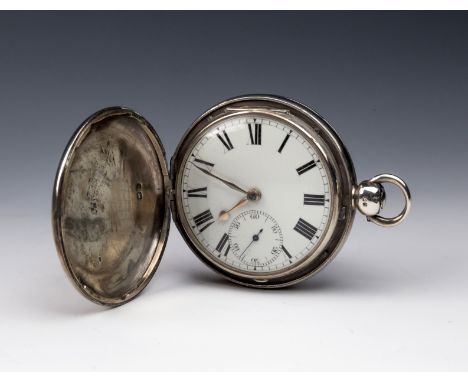 A George IV silver cased full hunter pocket watch with fusee movement signed by Jean Le Page of Guernsey, the plain case hall