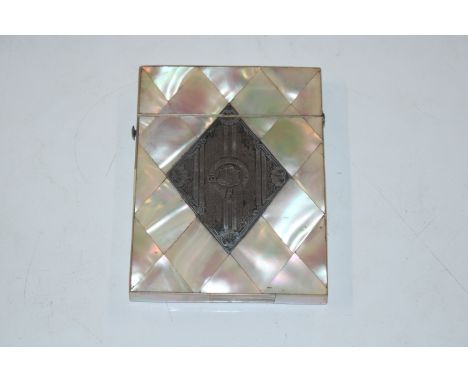 A mother of pearl card case