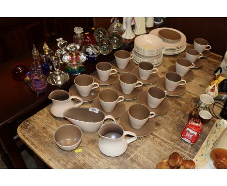 A quantity of Poole twin tone teaware 