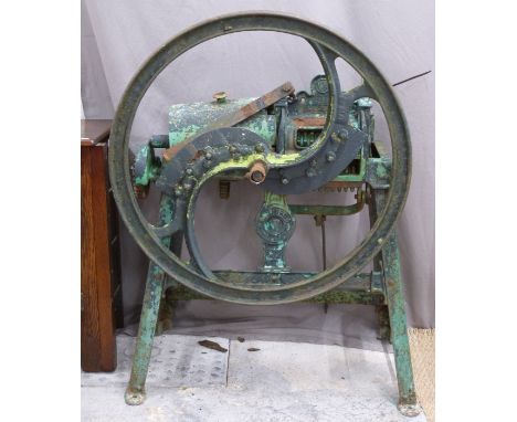 Vintage cast iron farmyard chaff cutter