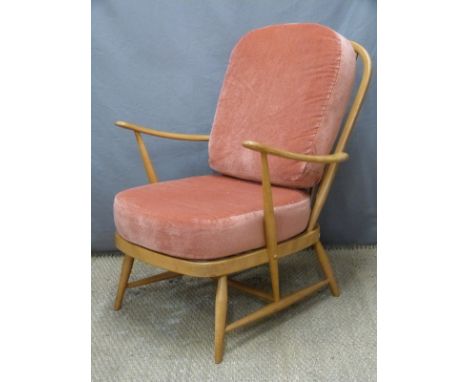 Ercol retro light wood easy chair&nbsp;