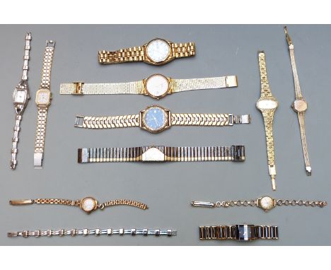 Eleven various ladies and gentleman's wristwatches including Rado, Rotary, Accurist etc&nbsp;