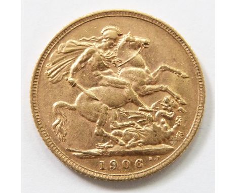 Edward VII 1906 gold full sovereign